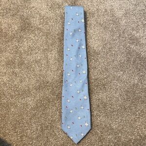 Vineyard Vines Light Blue Tie with Colorful Sailboats